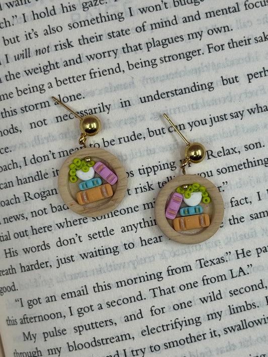 Circle Bookcase Earrings