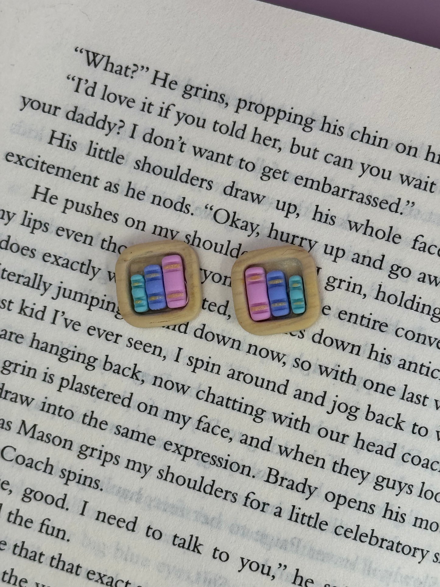 Bookcase Stud Earrings