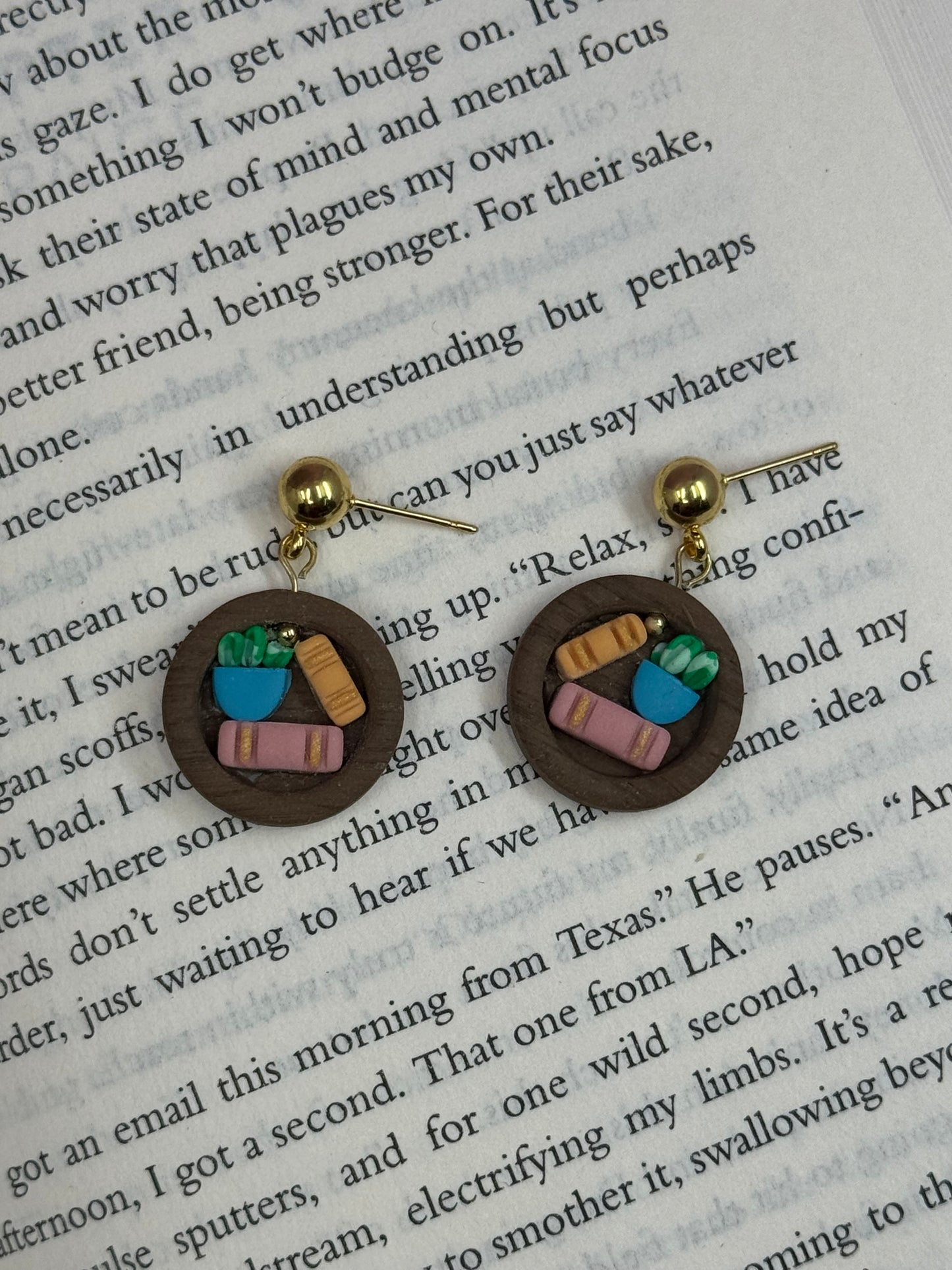 Circle Bookcase Earrings