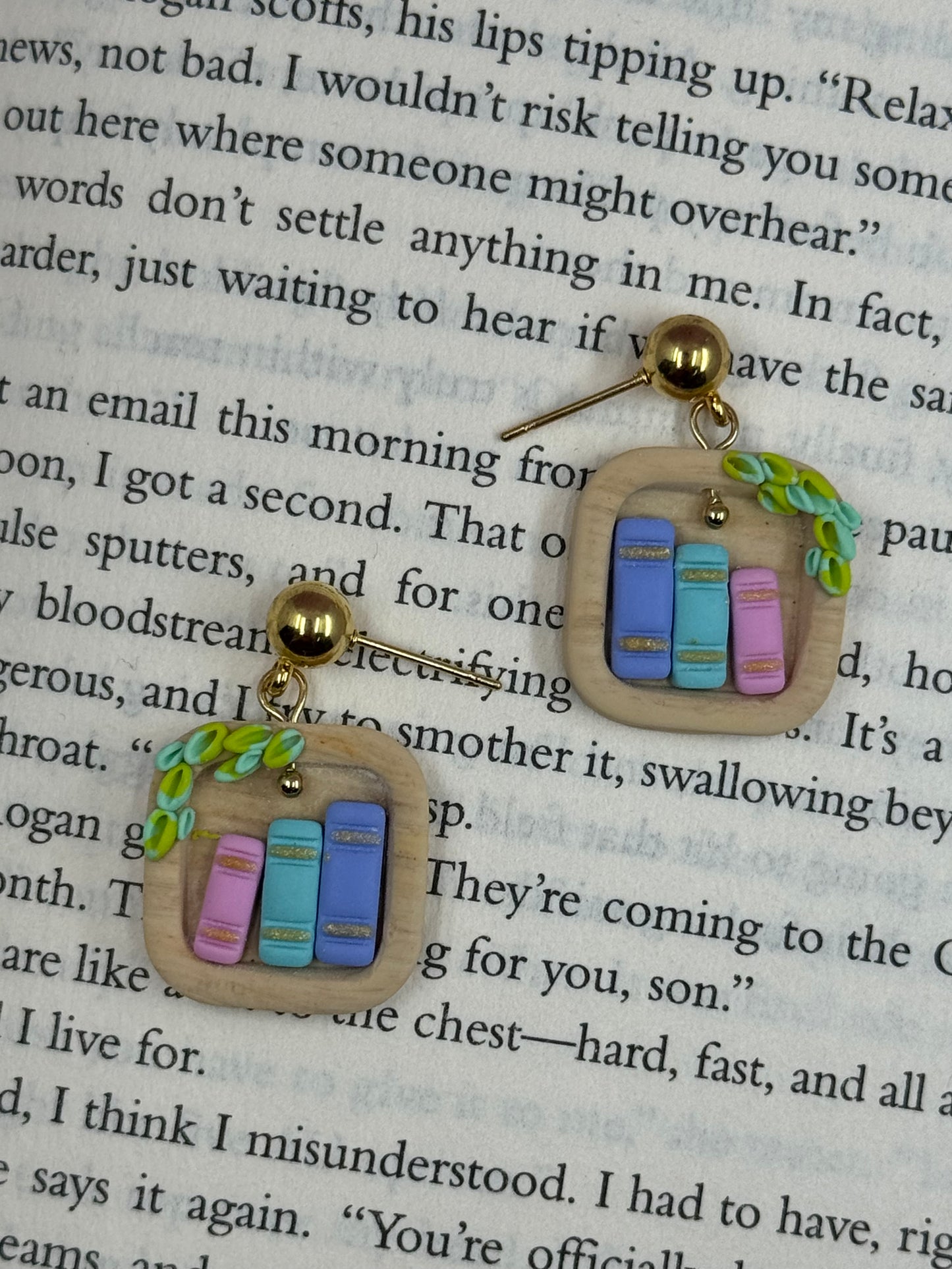 Square Bookcase Earrings