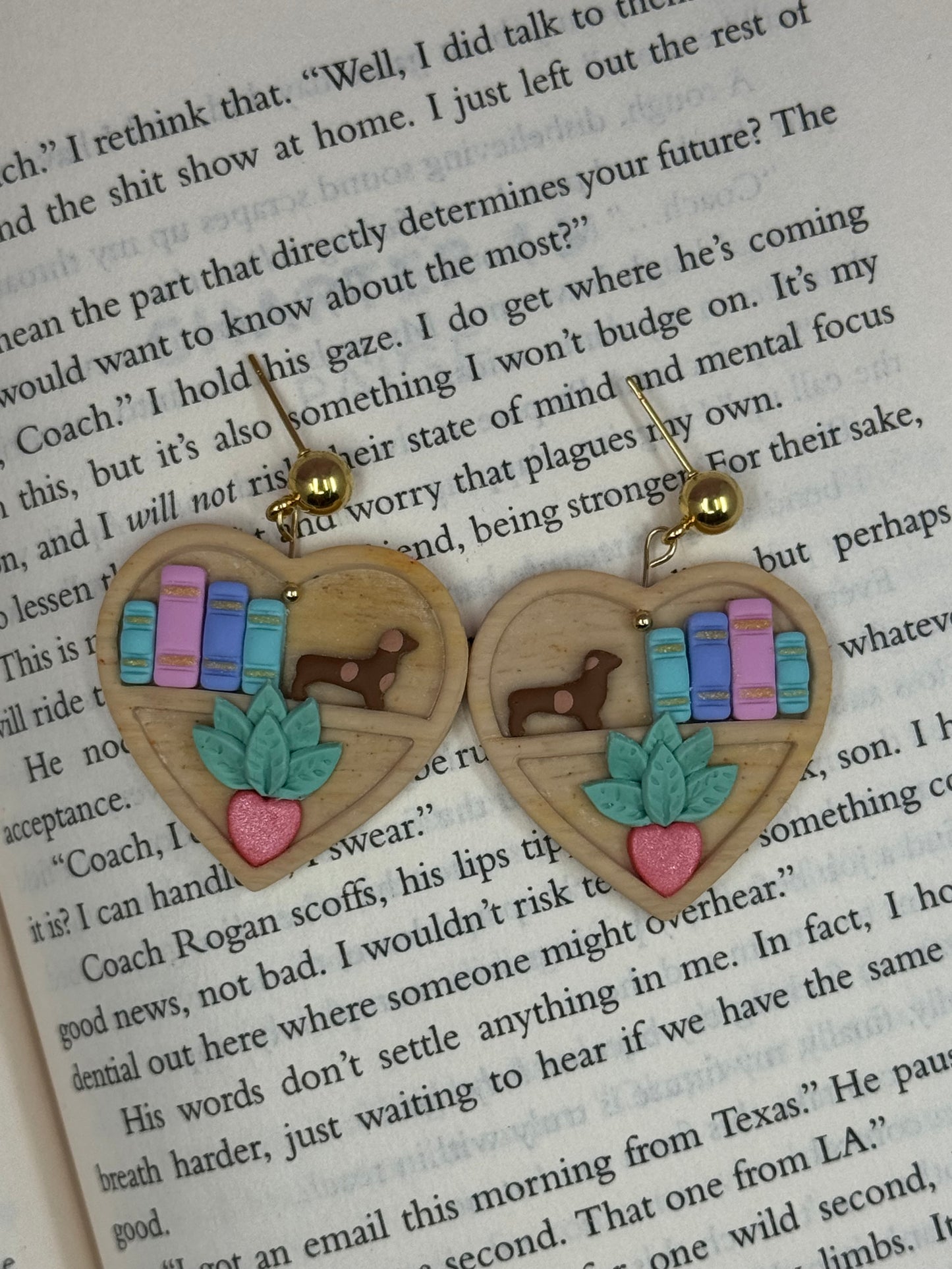 Heart Shaped Bookcase Earrings
