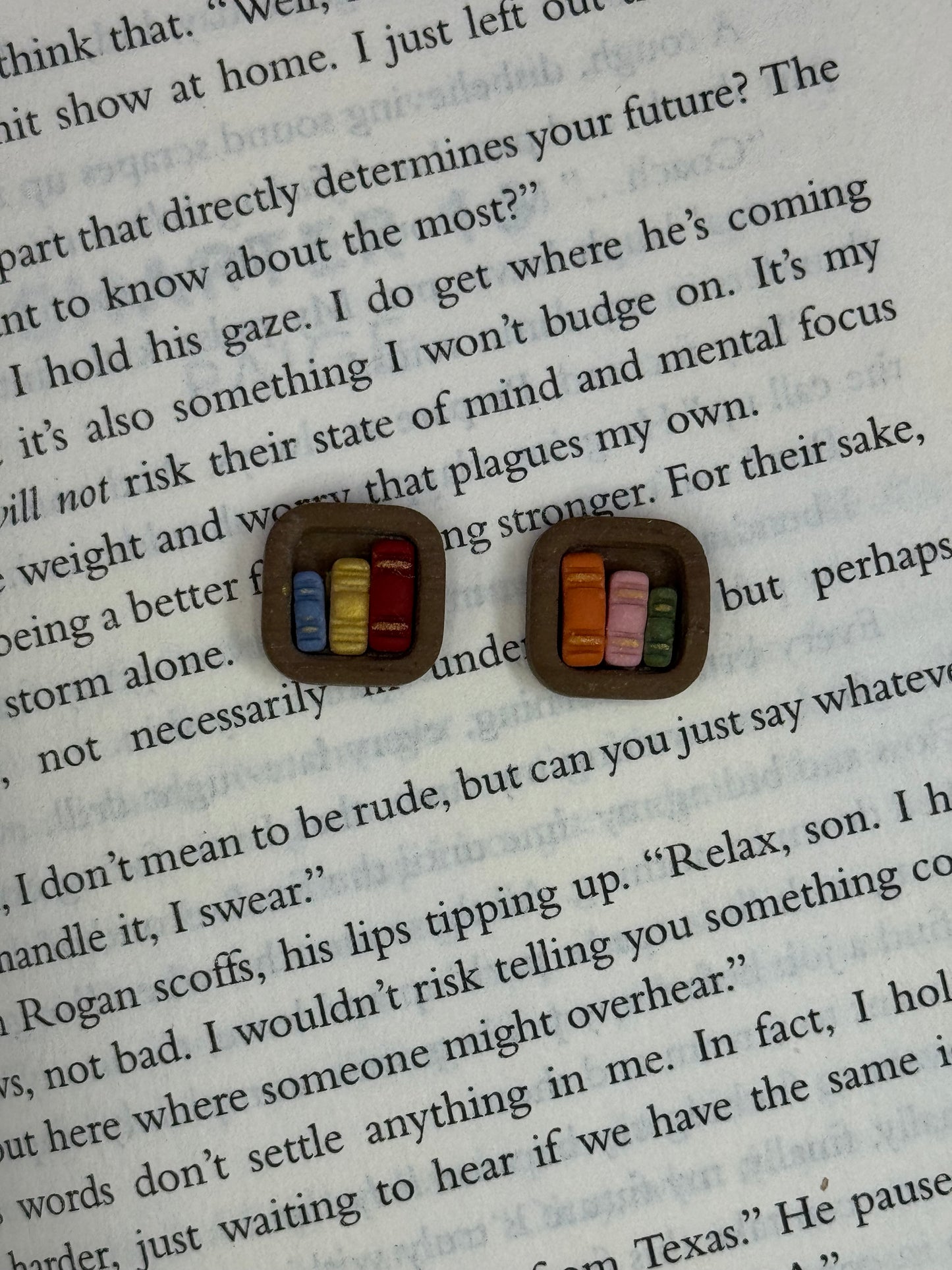Bookcase Stud Earrings