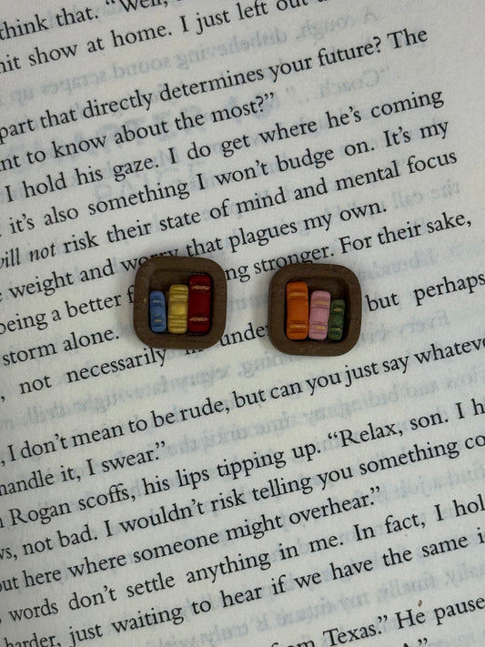 Bookcase Stud Earrings