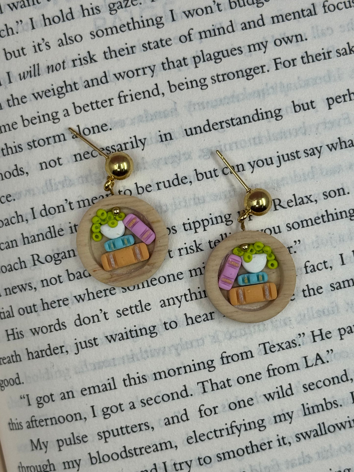 Circle Bookcase Earrings
