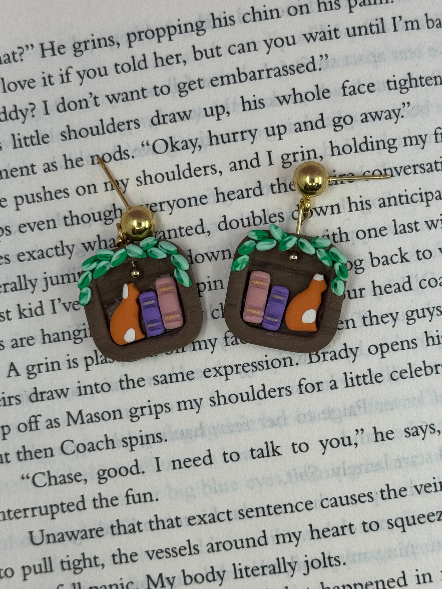 Square Bookcase Earrings