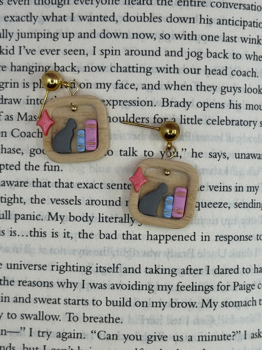 Square Bookcase Earrings