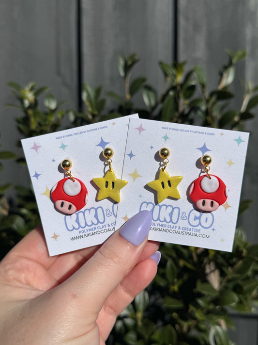 Retro Power-Up Earrings